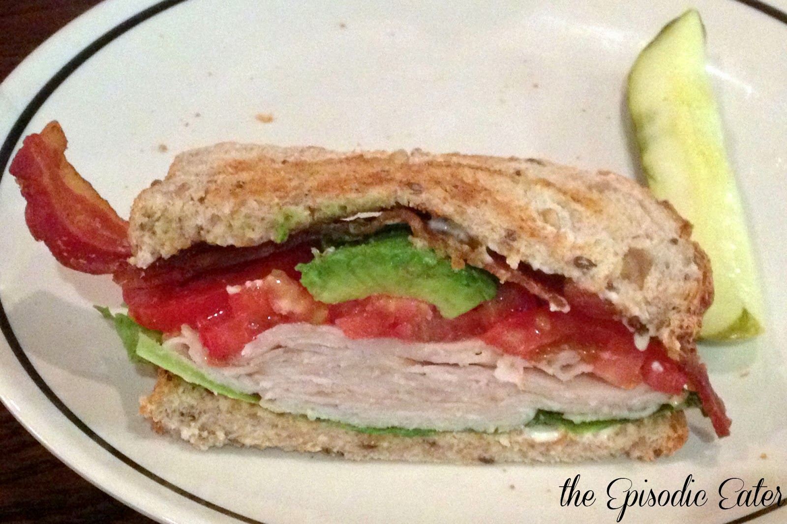 corner bakery cafe uptown turkey sandwich on harvest bread, half